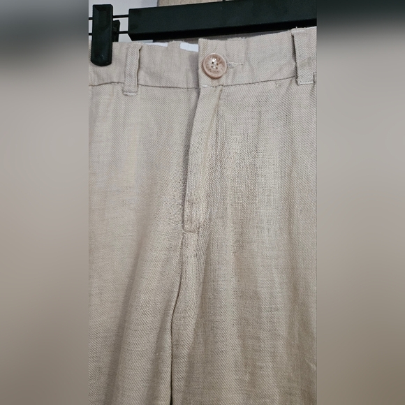 ISLAND IMPORTER 100% linen cozumel pant In Natural Khaki. Size 32 - Picture 14 of 15